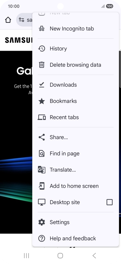 Press Settings. Press Settings.