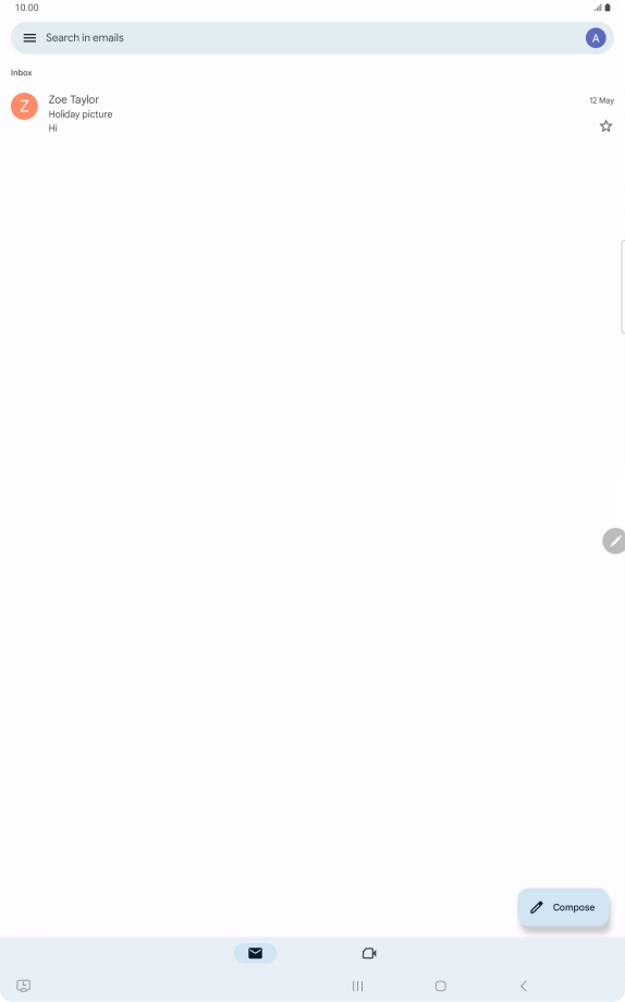 Press the menu icon.