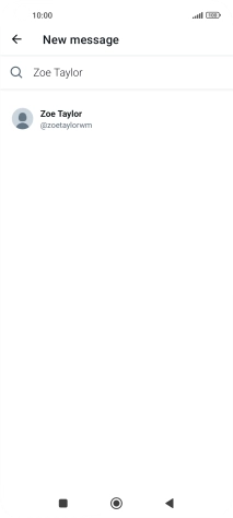 Key in the first letters of the recipient's name and press the required contact.