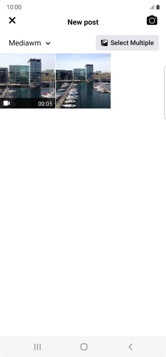 Press the required picture or video clip.