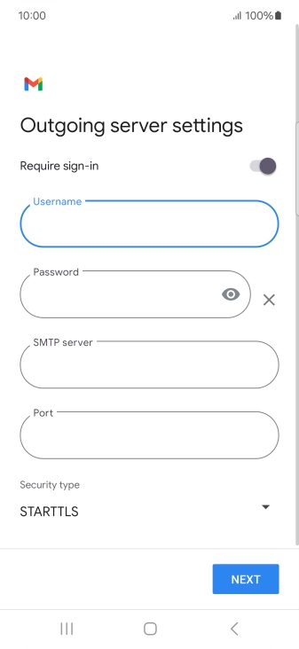 Press the field below 
