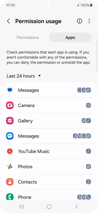 Press the drop down list.