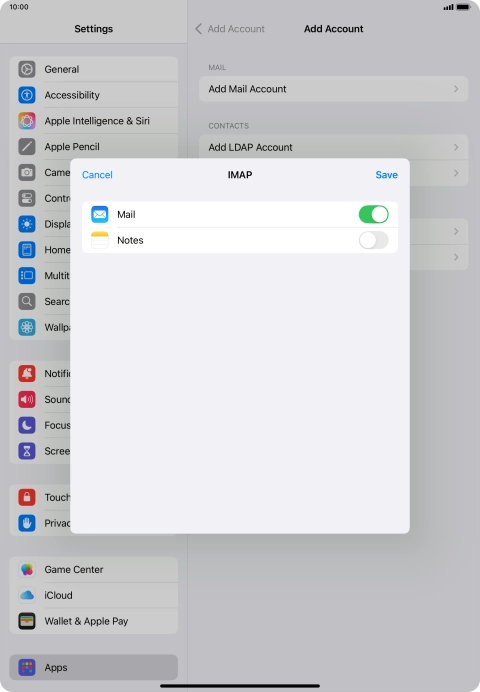 Press Save. Your email account has now been set up. To select more settings for incoming and outgoing server, proceed with the following steps.