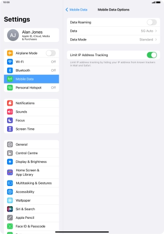 Press the indicator next to 