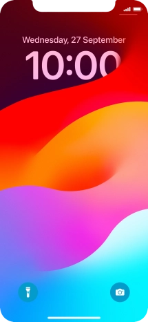 Slide your finger upwards starting from the bottom of the screen.