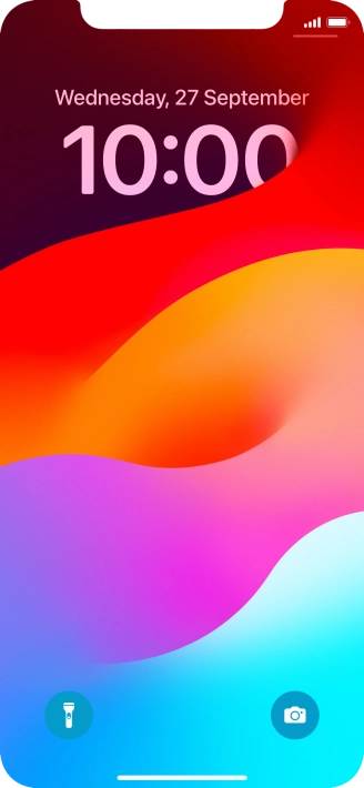 Slide your finger upwards starting from the bottom of the screen.