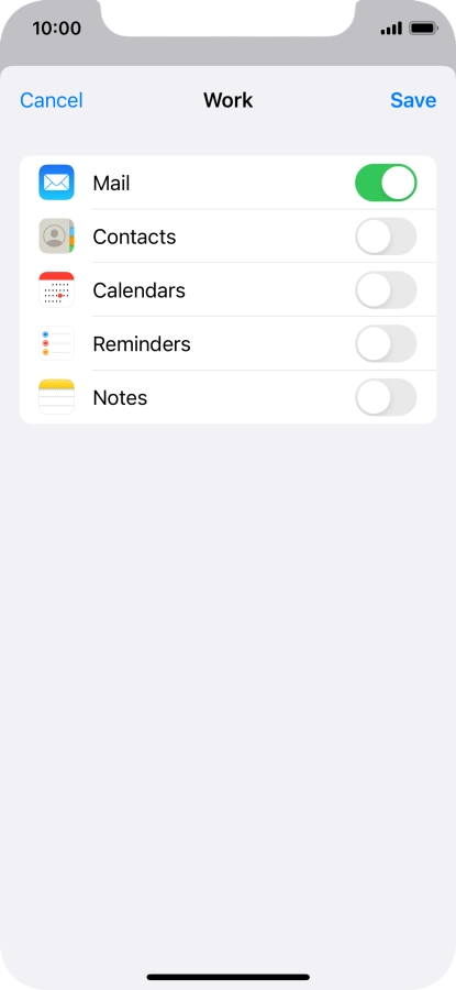 Press the indicators next to the required data types to turn synchronisation of each data type on or off. Press the indicators next to the required data types to turn synchronisation of each data type on or off.