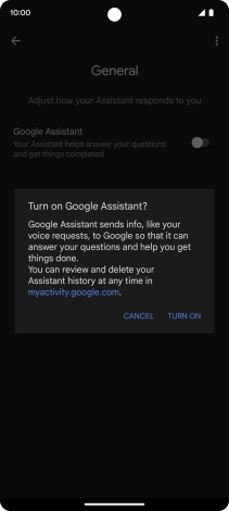 If you turn on the function, press TURN ON.