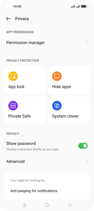 Press Permission manager. Press Permission manager.
