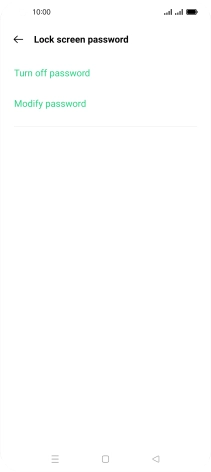 Press Turn off password.