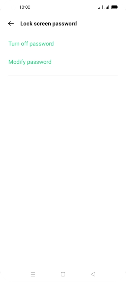 Press Turn off password.