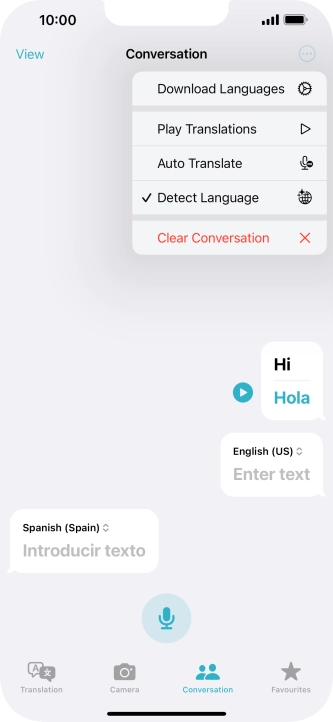 Press Clear Conversation. Press Clear Conversation.