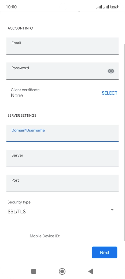 Press the field below 