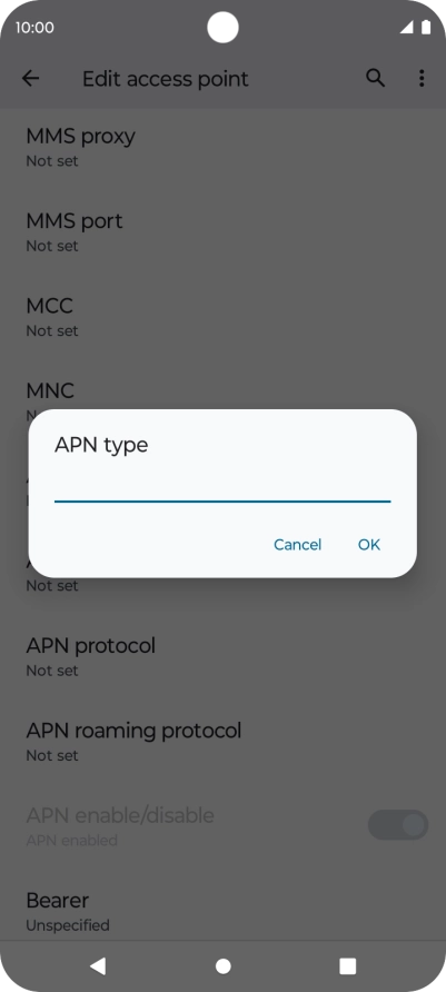 Key in mms and press OK.