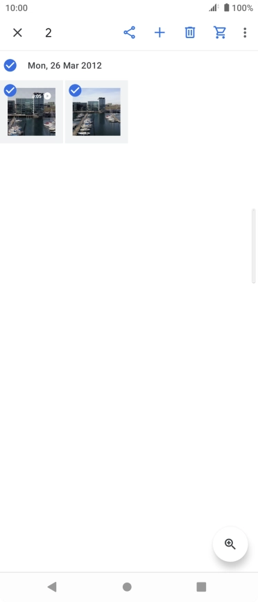 Press the share icon.