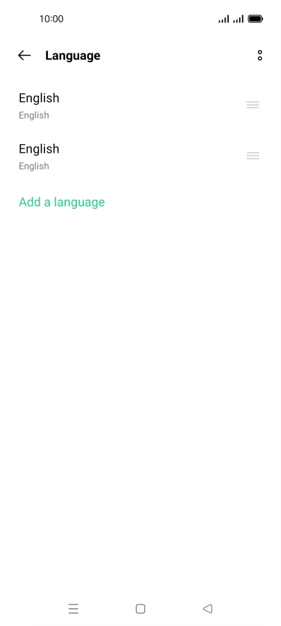 To select the new language as the default language, press the move icon next to the required language and drag it to the top of the list. To select the new language as the default language, press the move icon next to the required language and drag it to the top of the list.
