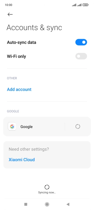 Press the required account. Press the required account.