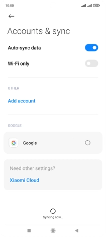 Press the required account. Press the required account.