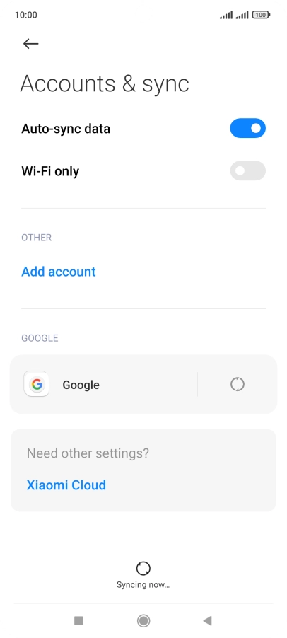 Press the required account. Press the required account.