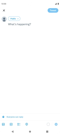Press the text input field.