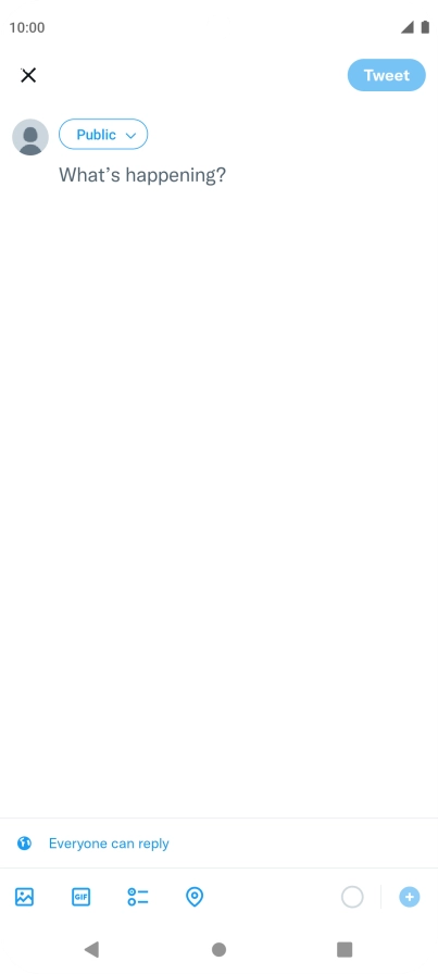 Press the text input field.