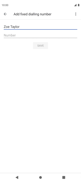 Press Number and key in the required phone number.