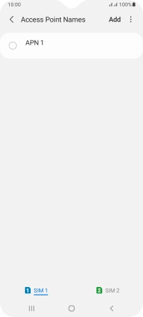 Press the required SIM.