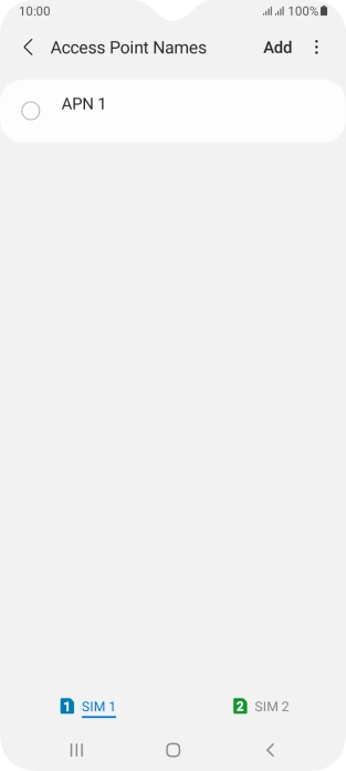 Press the required SIM.