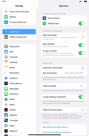 Press the indicator next to 