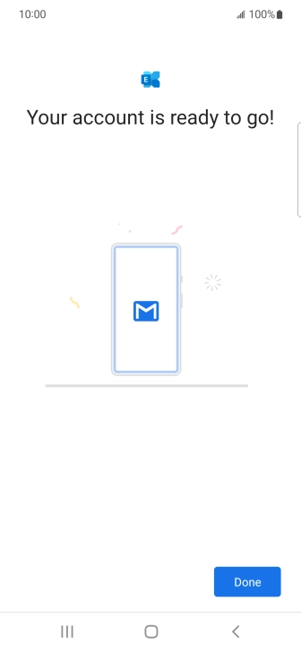 If this screen is displayed, your email account has been recognised and is being set up automatically. Follow the instructions on the screen to key in more information and finish setting up your phone. If this screen is displayed, your email account has been recognised and is being set up automatically. Follow the instructions on the screen to key in more information and finish setting up your phone.