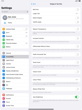 Press the indicator next to 
