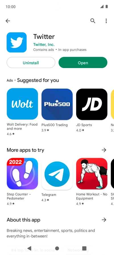 Press the Home key to return to the home screen.