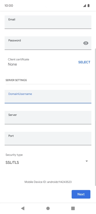 Press the field below 