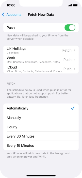 Press the indicator next to 