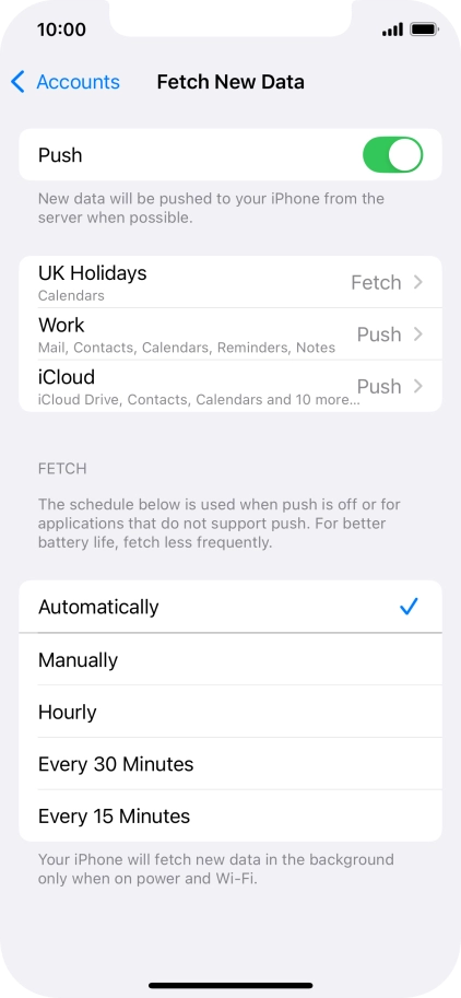 Press the indicator next to 