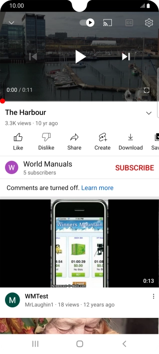 Press the Home key to return to the home screen.