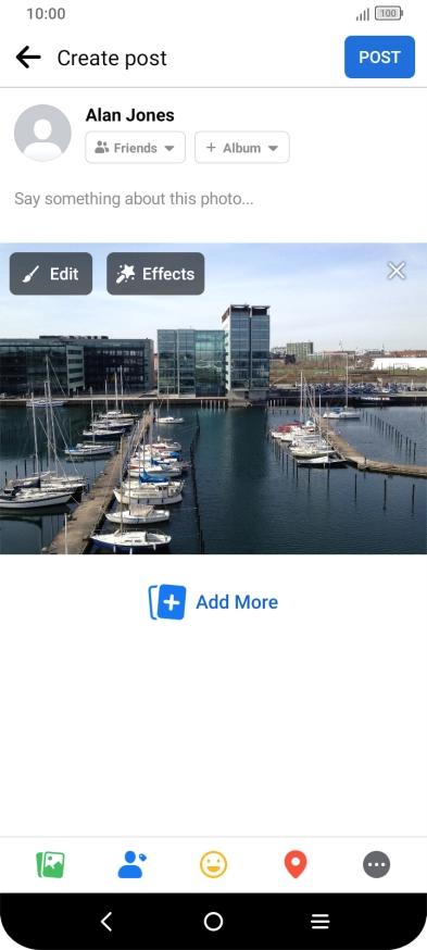 Press the text input field and key in the required text.