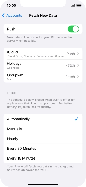 Press the indicator next to 