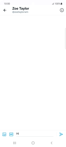 Write the required message and press the send icon.
