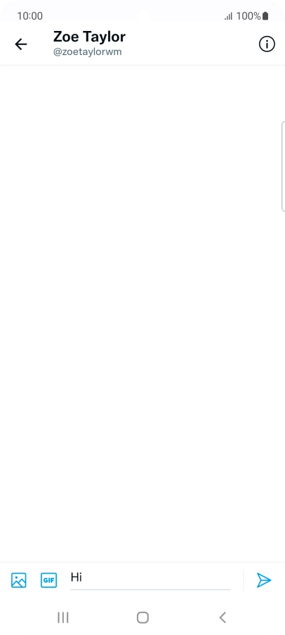 Write the required message and press the send icon.