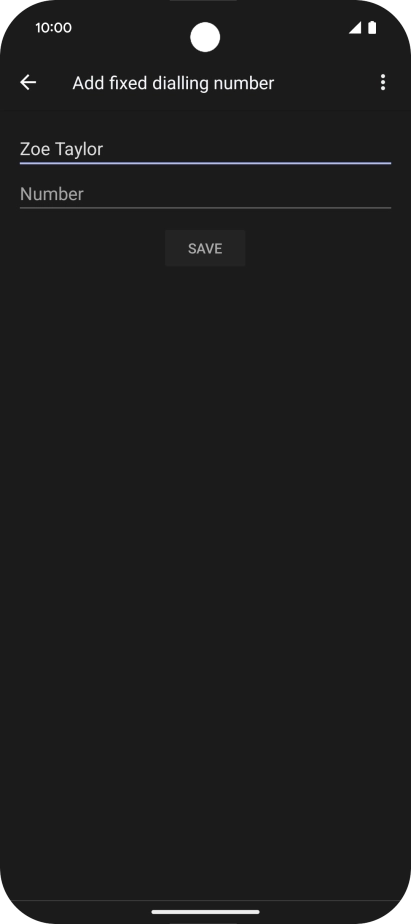 Press Number and key in the required phone number.