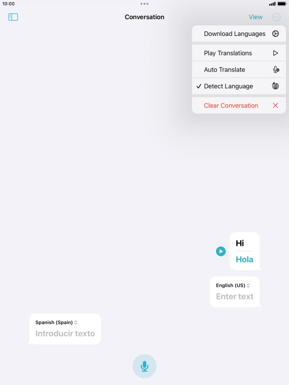 Press Clear Conversation.