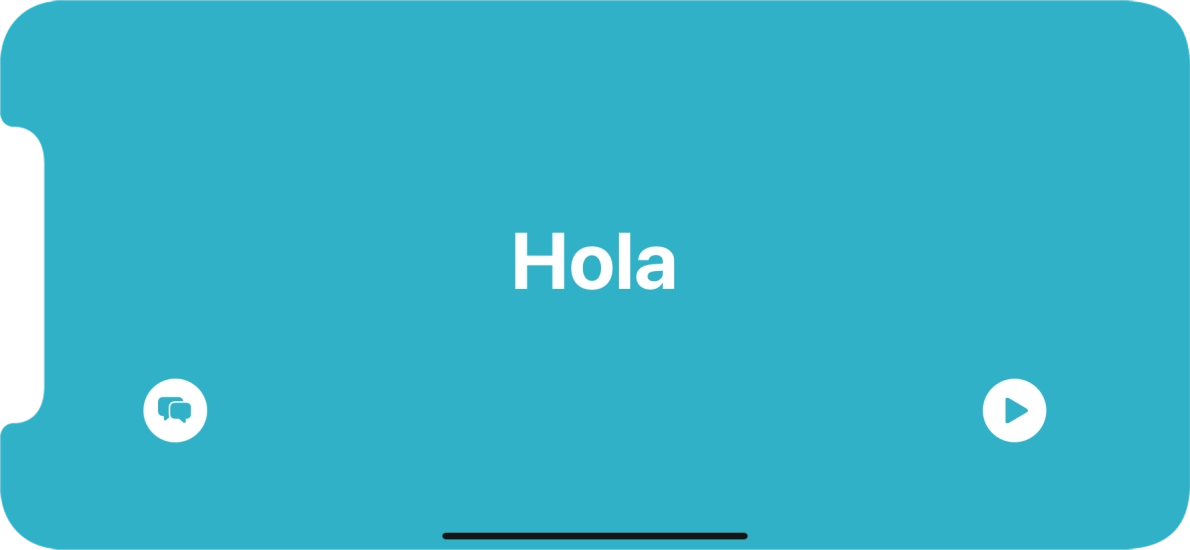 Press the split view icon to go back to display of both languages.