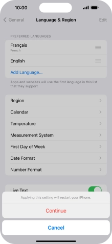 Press Continue. Press Continue.