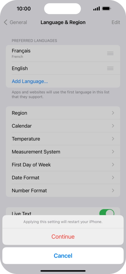 Press Continue. Press Continue.