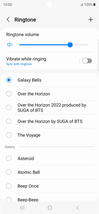 Press the required ring tones to hear them.