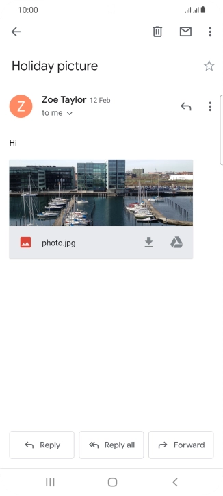 If an application is open on your phone, such as a Mail, you can also use the functions available here, e.g.: Reply to this email.