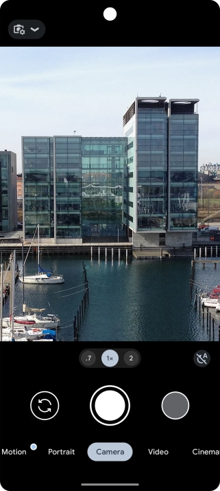 If the camera is turned on, press Video.