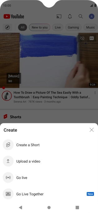 Press Upload a video.
