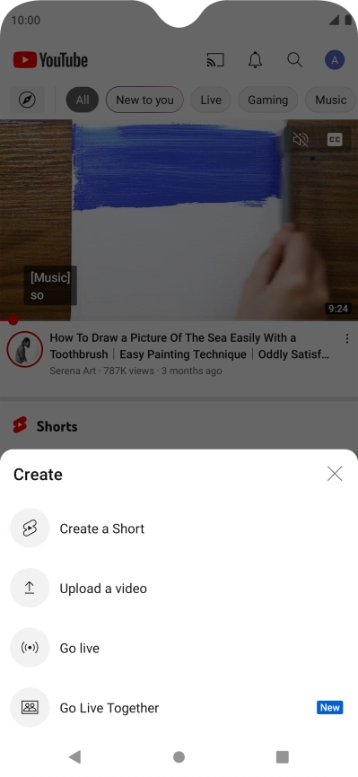 Press Upload a video.